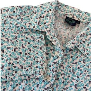 Mini Boden Floral Corduroy Button Up Shirt Long Sleeve Girls Size 11-12 Years